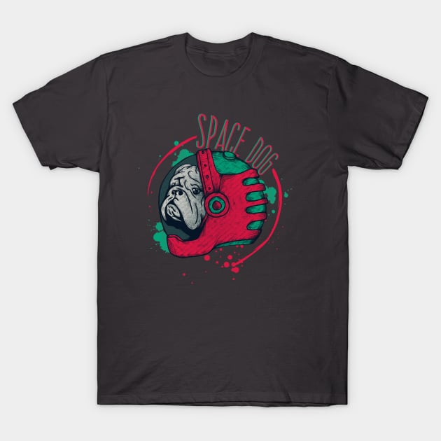 Space dog T-Shirt by Jess Adams